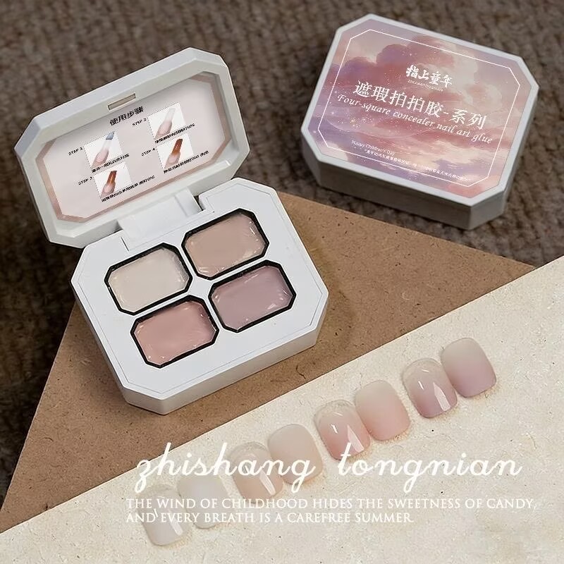 Pressed Powder Foundation - 4 Colors Concealer Popular Nude Color