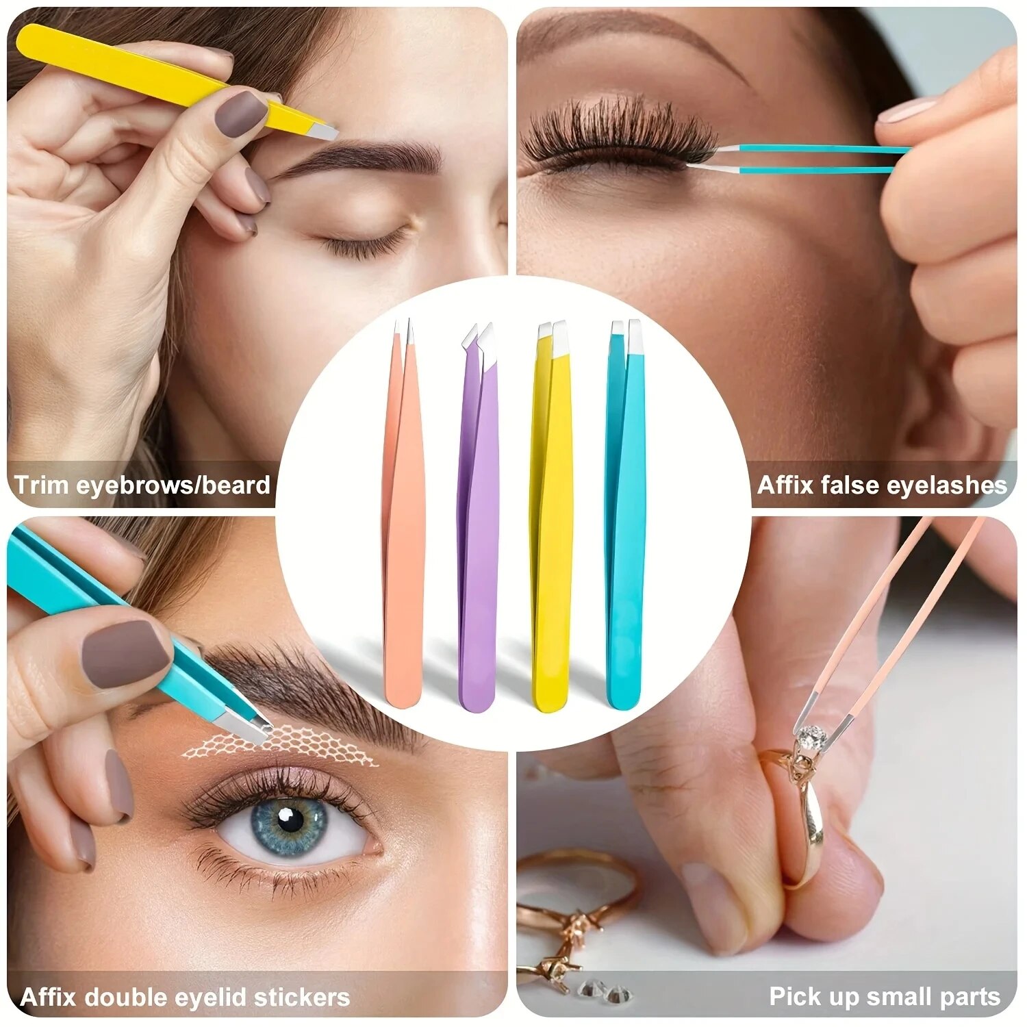 Beauty - Makeup - Eyes - Colorful Eyebrow Tweezer Hair Beauty Fine