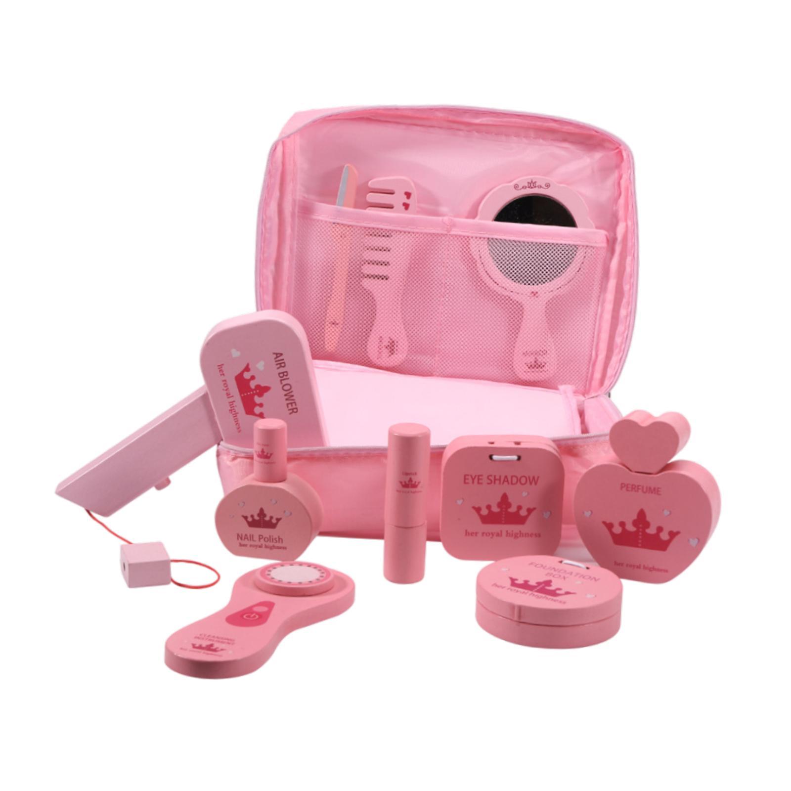 Beauty Makeup Kit For Girls - 10x Pretend Makeup Kits Wood Beauty