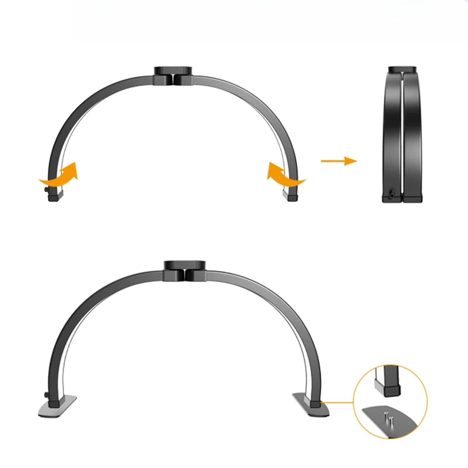 Beauty Makeup Uk - LFor EU/US/UK Plug LED Half Moon