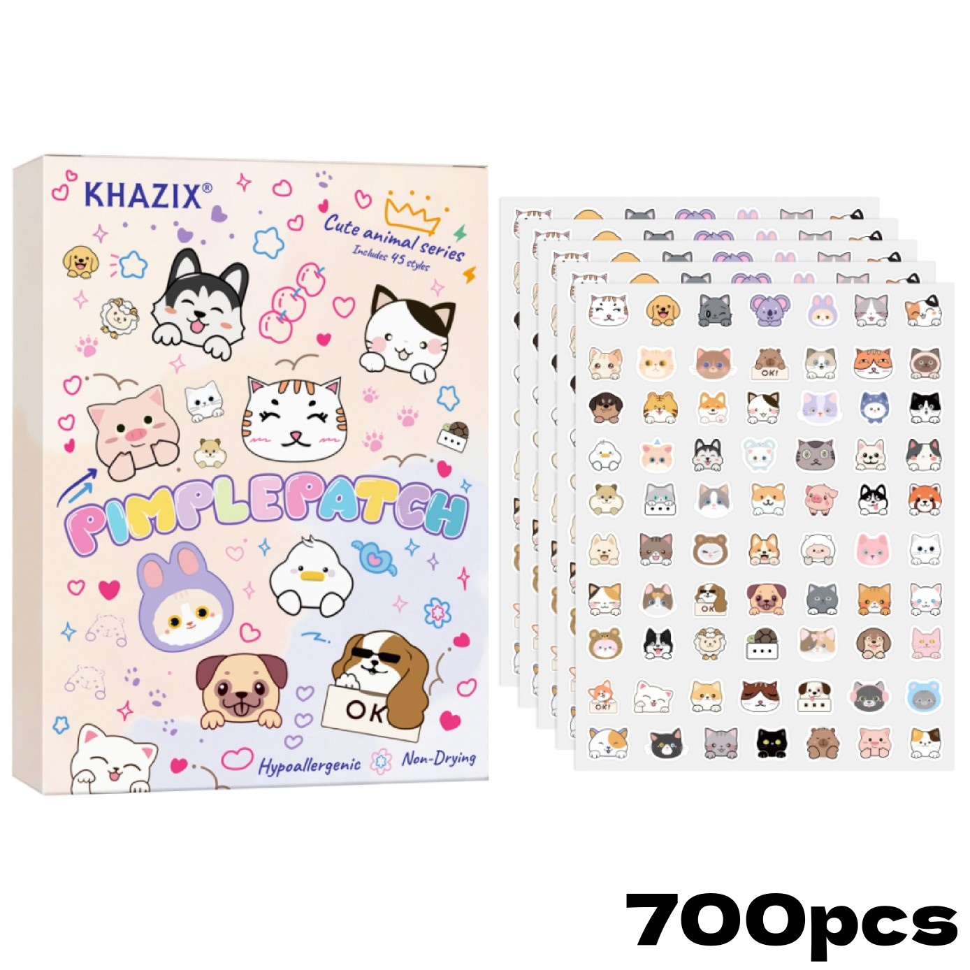 700pieces of cartoon cat acne  - Pressed Powder Foundation review and price