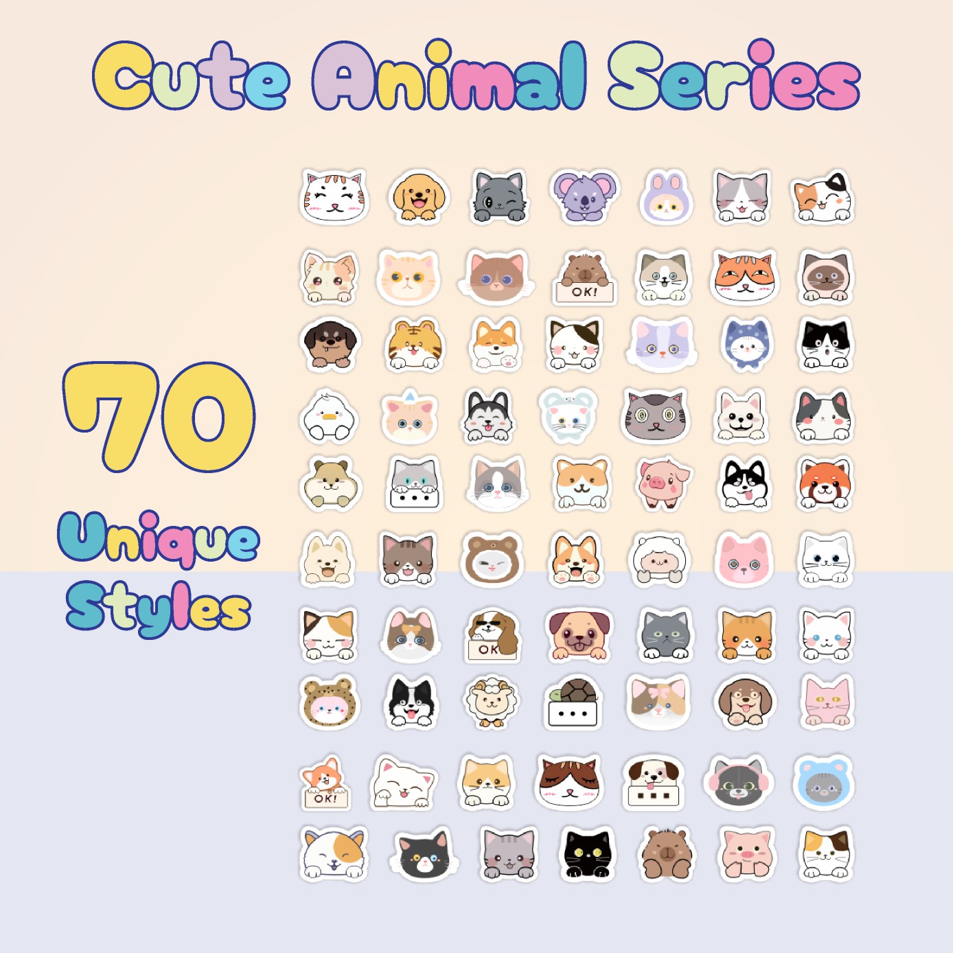 700pieces of cartoon cat acne  - Pressed Powder Foundation review and price