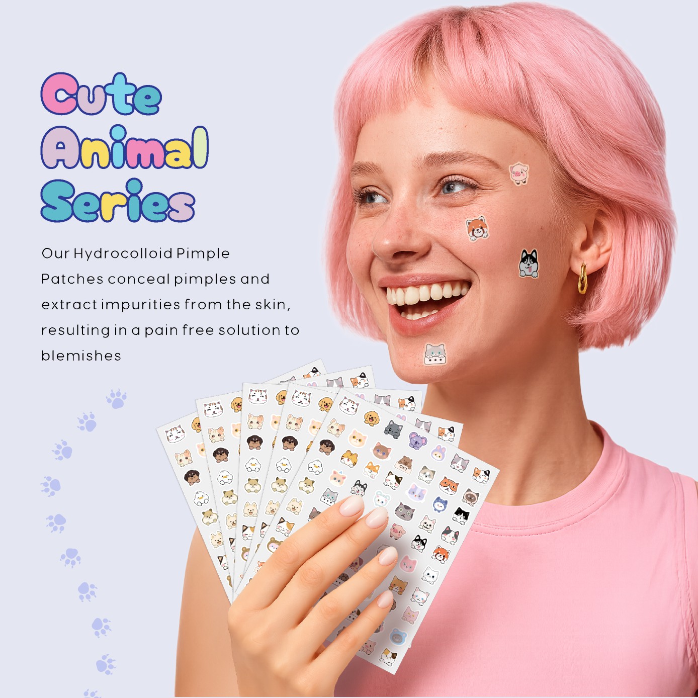 700pieces of cartoon cat acne  - Pressed Powder Foundation review and price