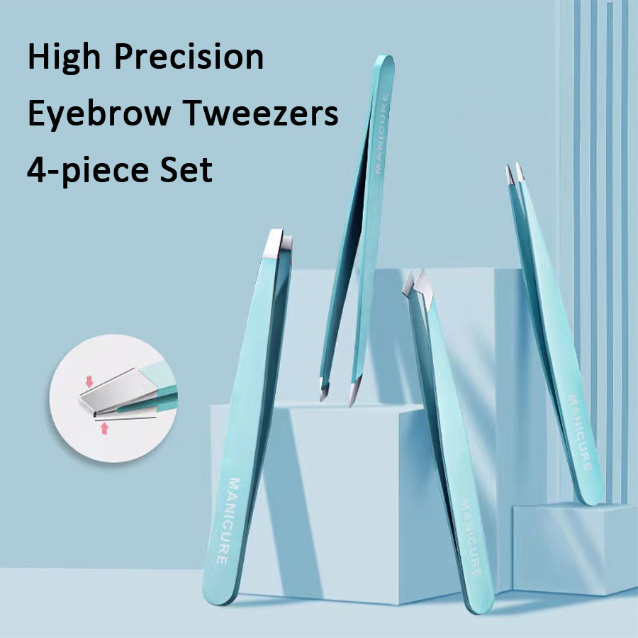 4 Pcs Colorful Eyebrow Tweezer - Beauty - Makeup - Eyes review and price