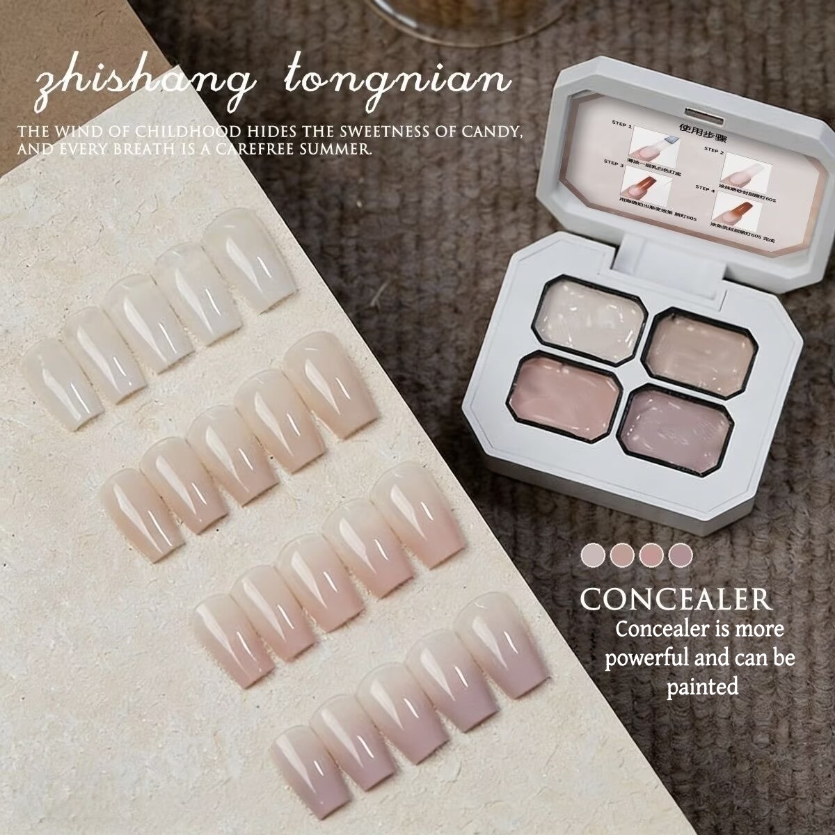 4 Colors Concealer Popular Nud - Pressed Powder Foundation review and price