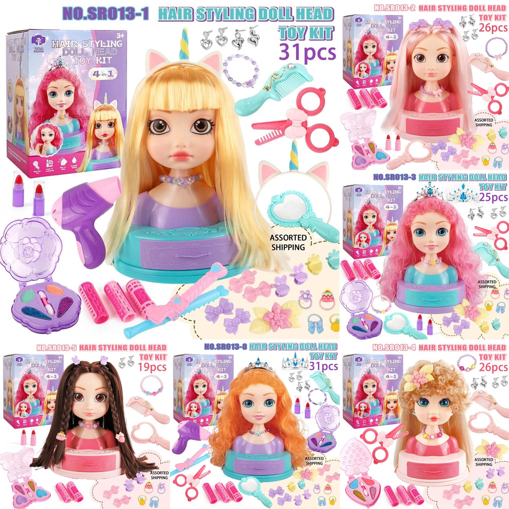 Hair Styling Doll Head Makeup  - Beauty Makeup Kit For Girls review and price