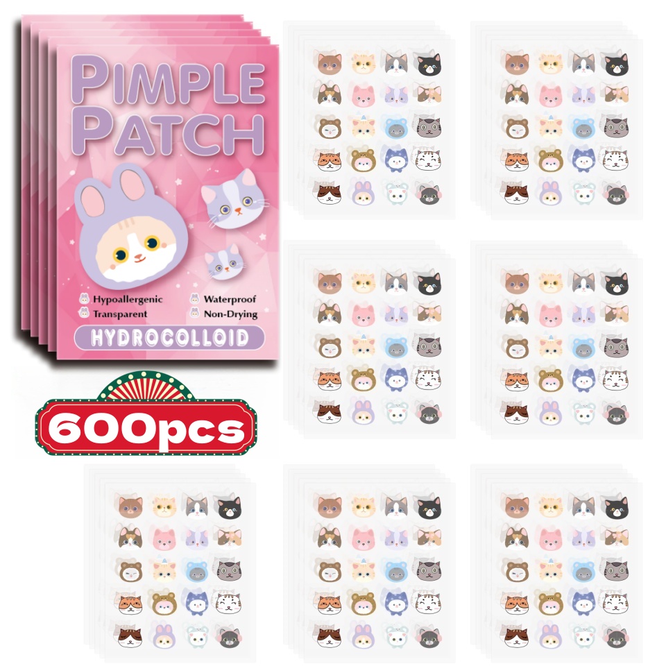 600pcs Cartoon acne patch, cut - Pressed Powder Foundation review and price